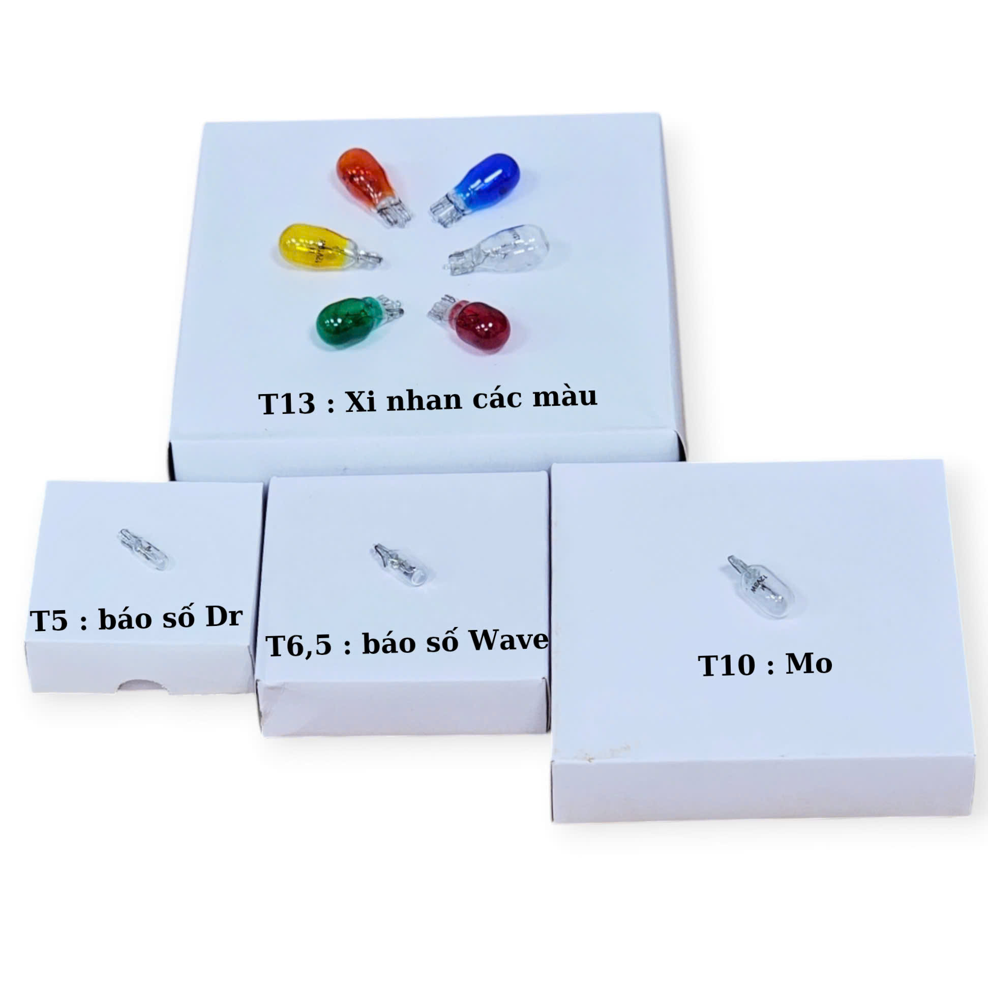 BÓNG HLG BÁO SỐ DR T5 / BÁO SỐ WAVE T6,5 / MO T10 / XI NHAN T13 CÁC MÀU